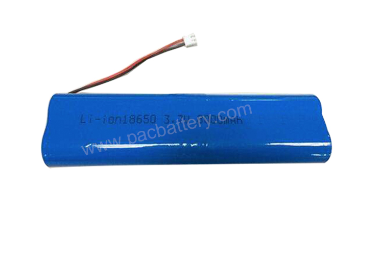 Long shape 1S4P 3.7V 8000mAh 18650 li ion Battery Pack for LED light