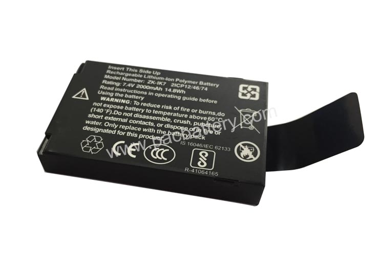 7.4V 2000mAh 14.8Wh Batterie au lithium-ion avec une enveloppe en matière plastique