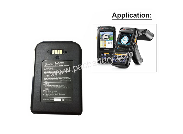 3.7V 5200mAh Li ion pour Bluebird PDA-6000 PIF batterie de remplacement