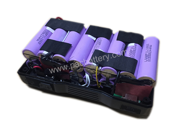 High capacity 4S4P 18650 14.8V 13.6Ah lithium ion DV battery