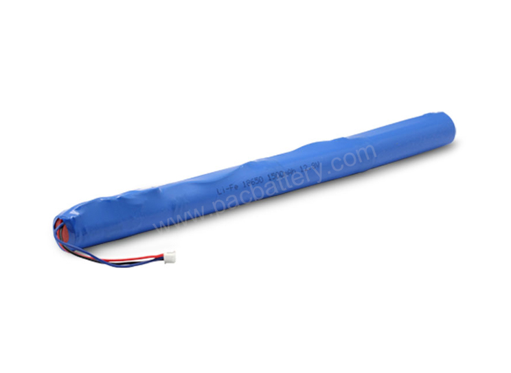 18650 batería recargable batería 12.8V 1500mAh LiFePO4 para la luz LED