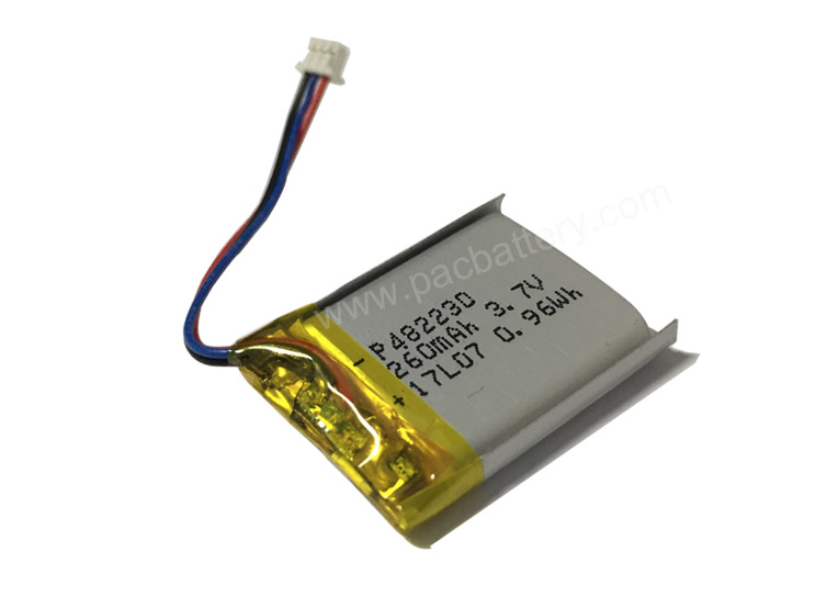 3.7V 482230 260mAh 10C de alta velocidad de descarga de la batería de polímero de litio Paquete