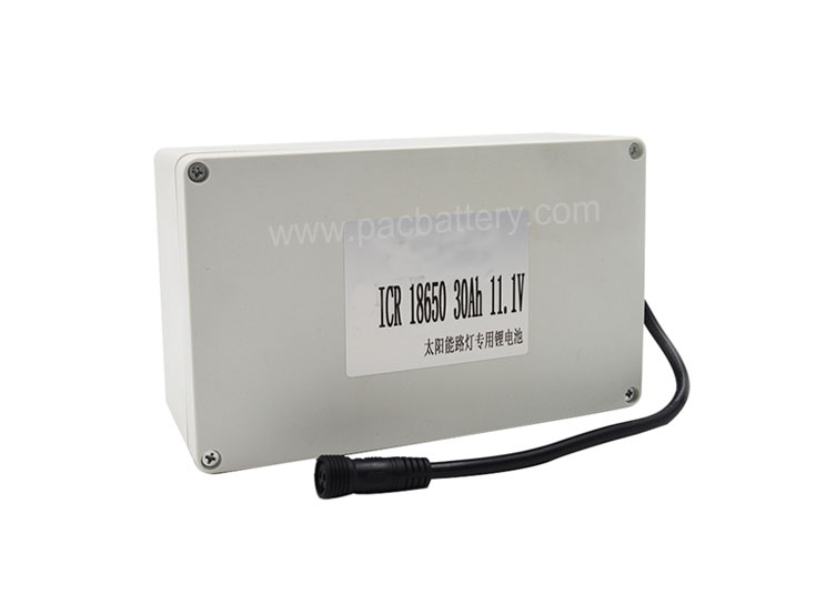 18650 11.1V 30Ah li-ion battery pack for solar street light