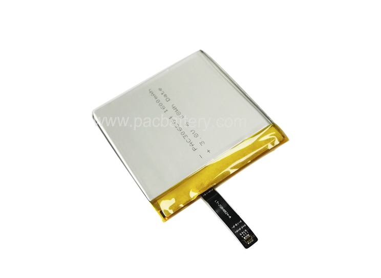 High Energy Density Lipo battery 306564 3.8V 1600mAh for payment terminal