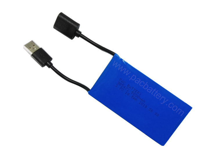 5V rechargeable battery 985272 lipo 5000mAh USB output for power bank