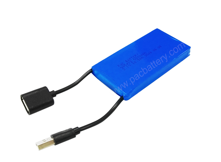 5V rechargeable battery 985272 lipo 5000mAh USB output for power bank