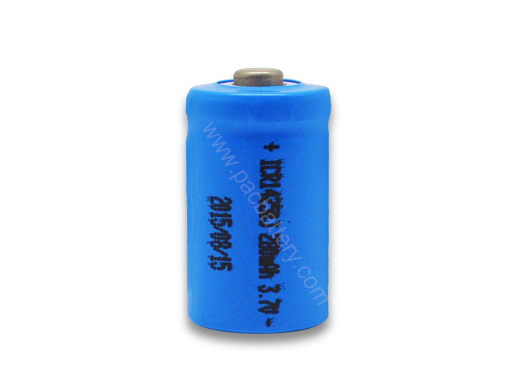 Cylindrical 3.7v li ion battery 14250 280mAh with PCM and cap