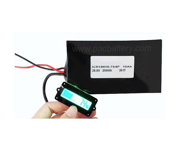 24V li ion battery 10Ah 18650 pack for fire protection products