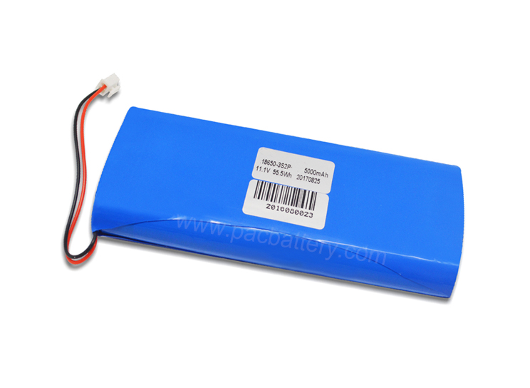 11.1v 5Ah li ion battery 18650 3s2p for access control panel