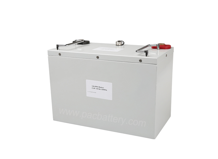 1280Wh iones de litio batería 12.8V 100Ah LiFePO4 con caja de metal