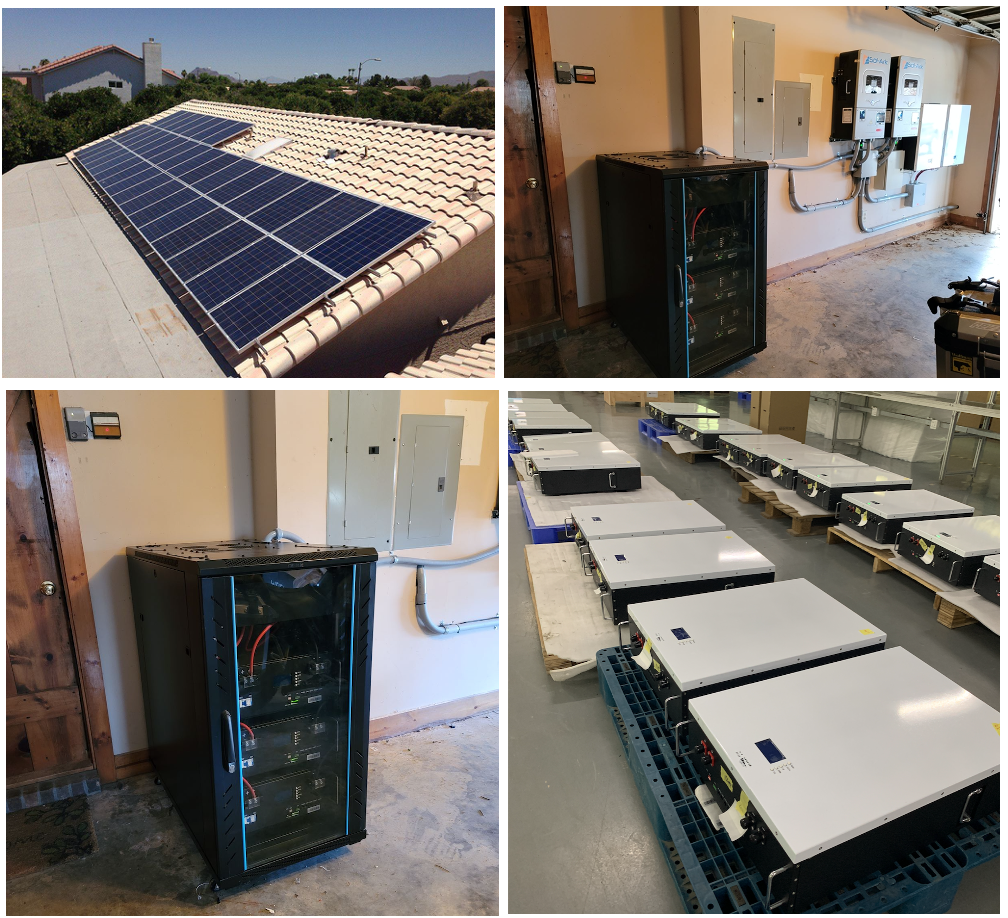 PAC Rack Type 30kwh + Wall-mount type 20kwh Solar Storage Battery Installed in the USA