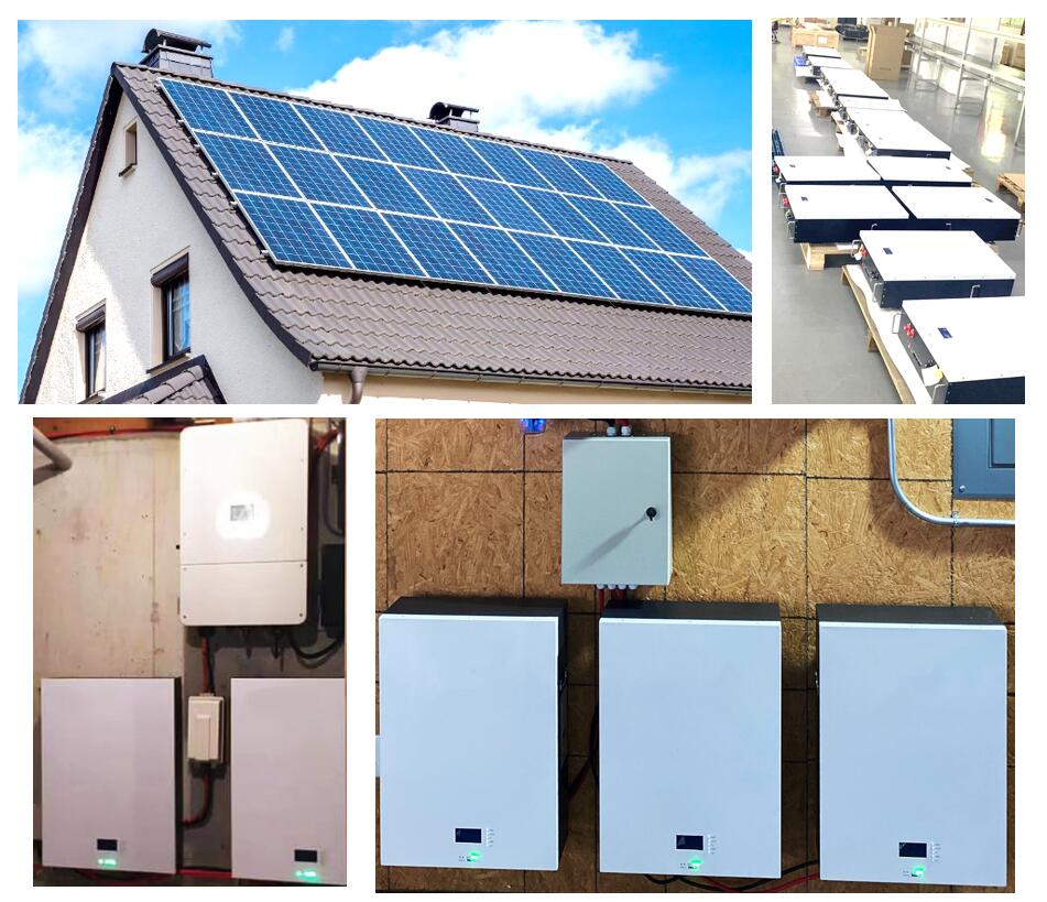 PAC Solarspeicherbatterie 48V 30kwh Powerwall + 8kW Split-Phase-Hybrid-Wechselrichter für Privathaushalte