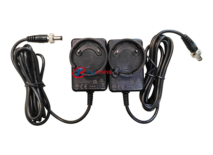 Wall adapter 5V 1A power supply  110V-240V wide AC input voltage with 16mm DC connector and lock European/USA/UK standard