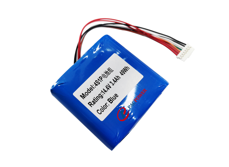Custom 18650 14.4V Lithium Ion battery pack 3.4Ah with SMbus for detector