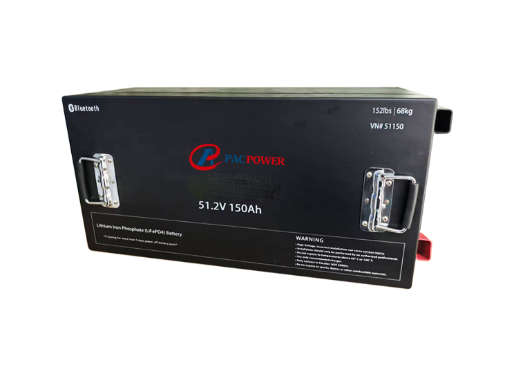 High performance 51.2V 150Ah Golf Cart Battery lithium LiFePO4 pack customized