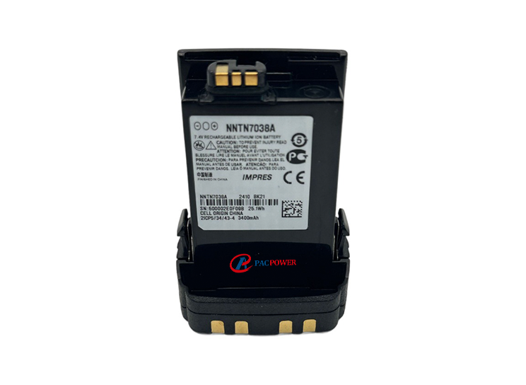Batterie au lithium NNTN7038A/PMNN4486A 7,4 V 3400 mAh compatible avec les radios bidirectionnelles Motorola APX6000 SRX2200
